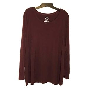 Maurices 24/7 long sleeve tee in maroon